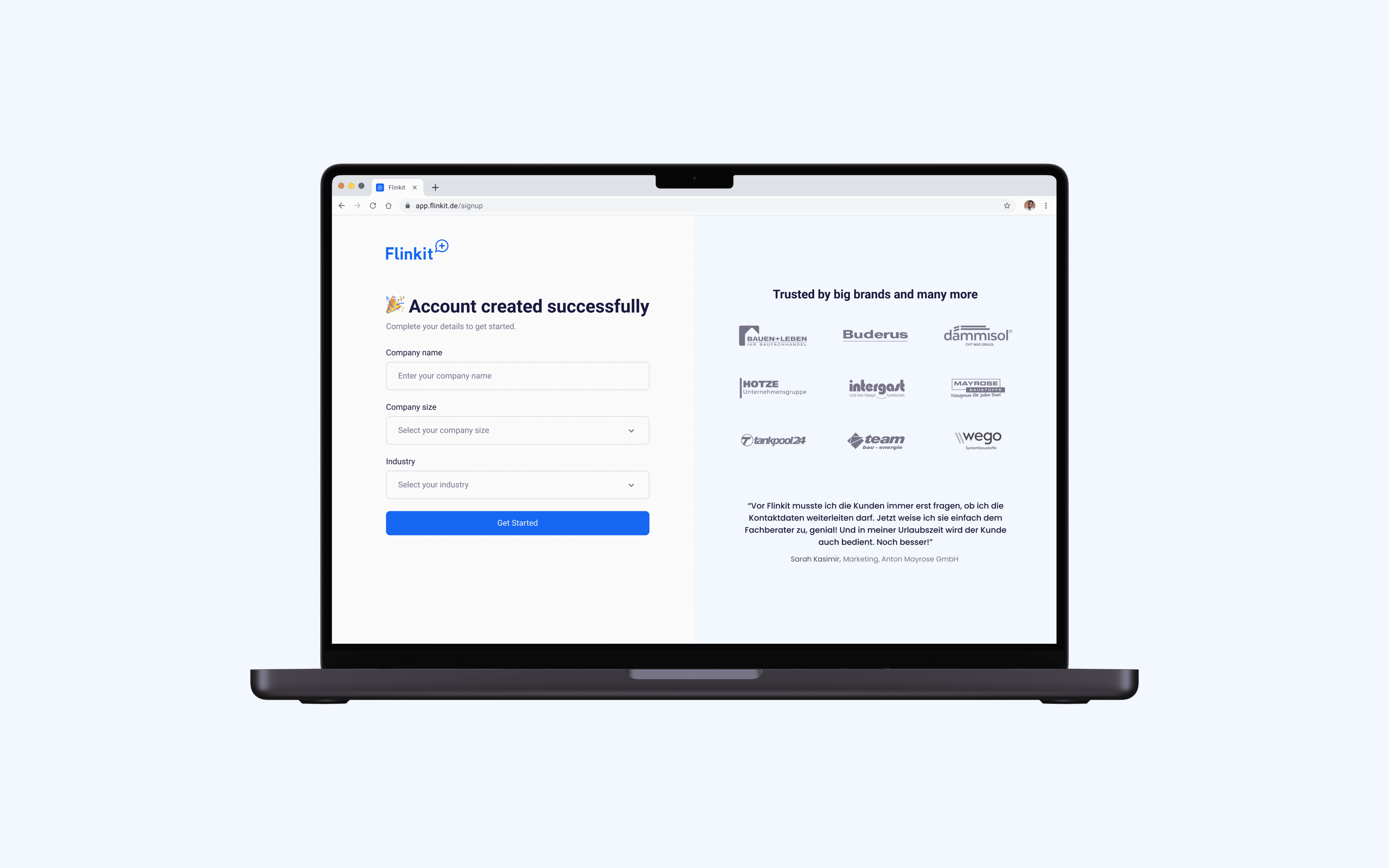 Flinkit self-serve onboarding redesign