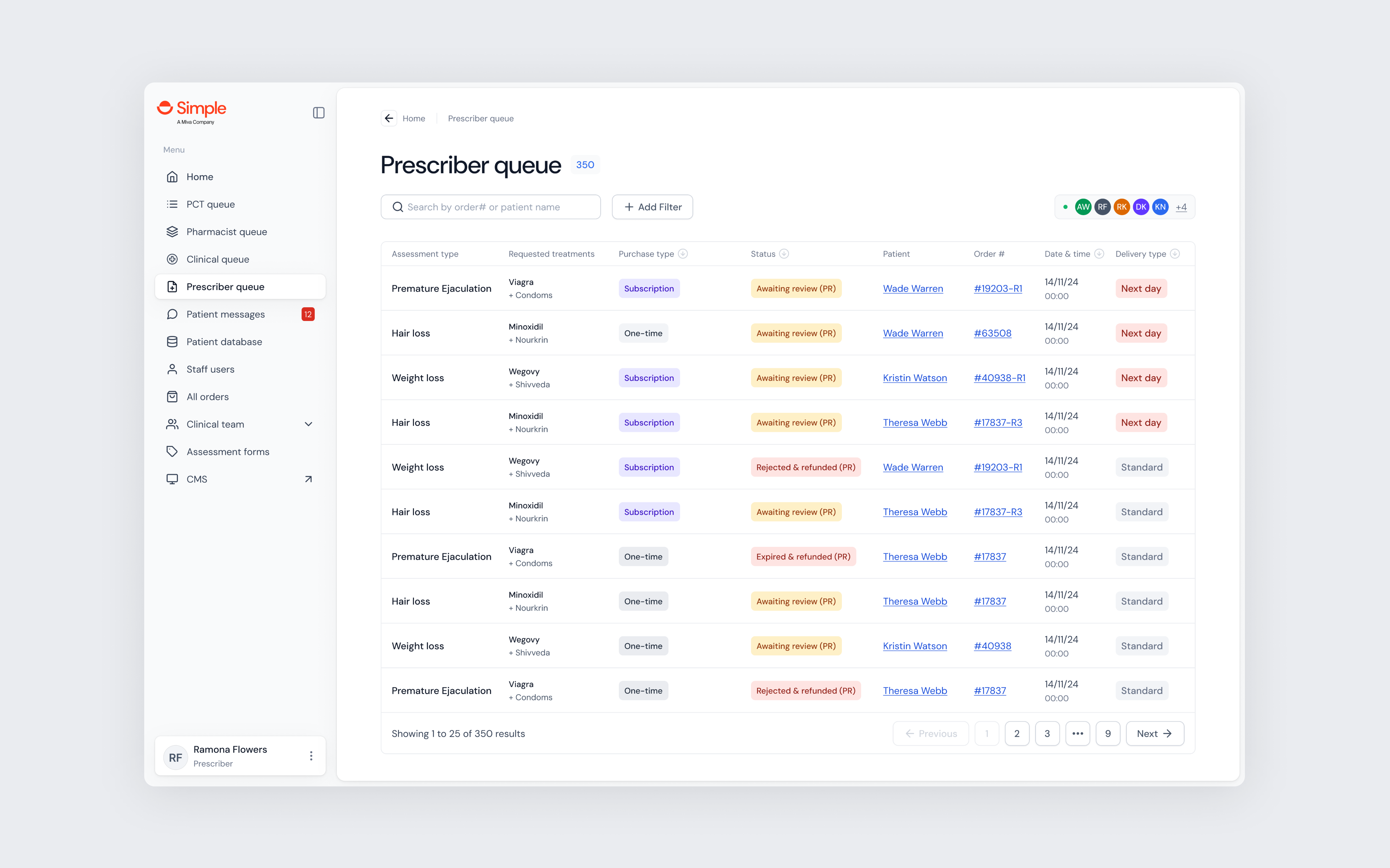 Simple admin system interface
